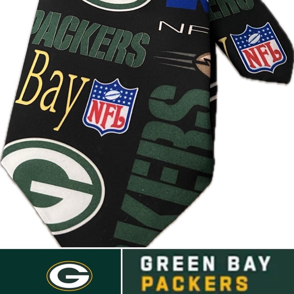 🟡🟢🏈Like New 1996 Vintage Green Bay Packers Tie / Necktie / Neck Tie Ralph Marlin